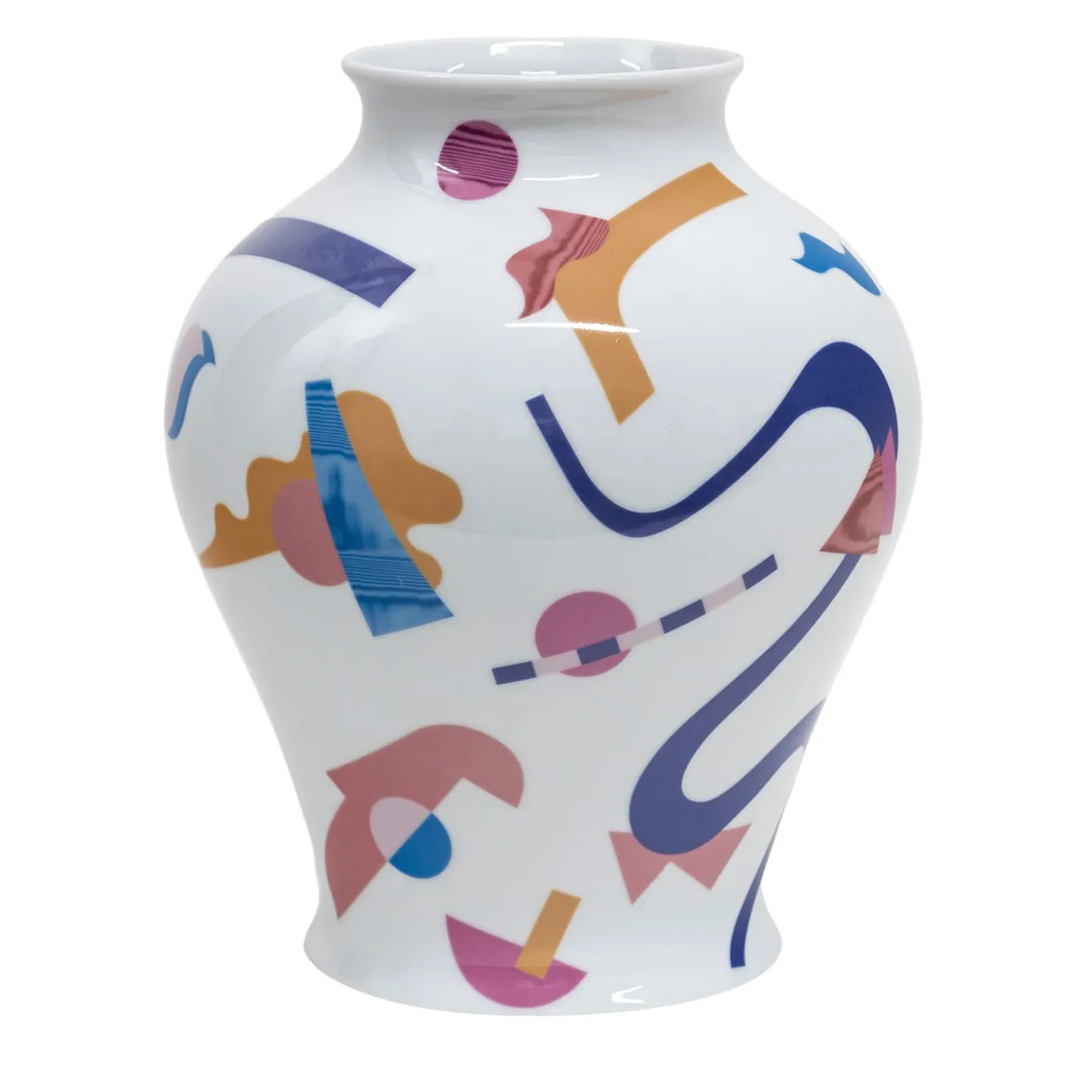 Alchimie Amphora Abstract Decor Porcelain Vase