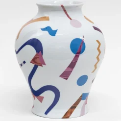 Alchimie Amphora Abstract Decor Porcelain Vase