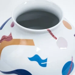 Alchimie Amphora Abstract Decor Porcelain Vase