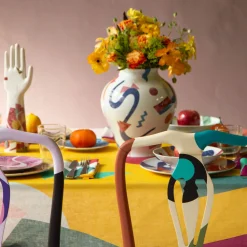 Alchimie Amphora Abstract Decor Porcelain Vase