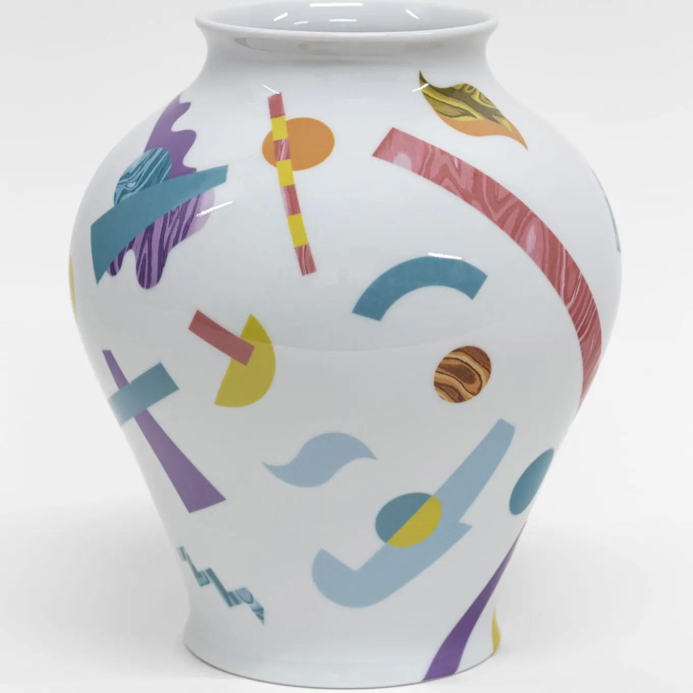 Alchimie Big Amphora Abstract Decor Porcelain Vase