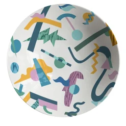 Alchimie Large Porcelain Bowl with Abstract Decor