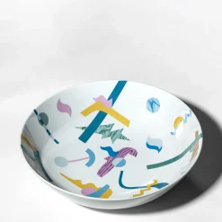 Alchimie Large Porcelain Bowl with Abstract Decor