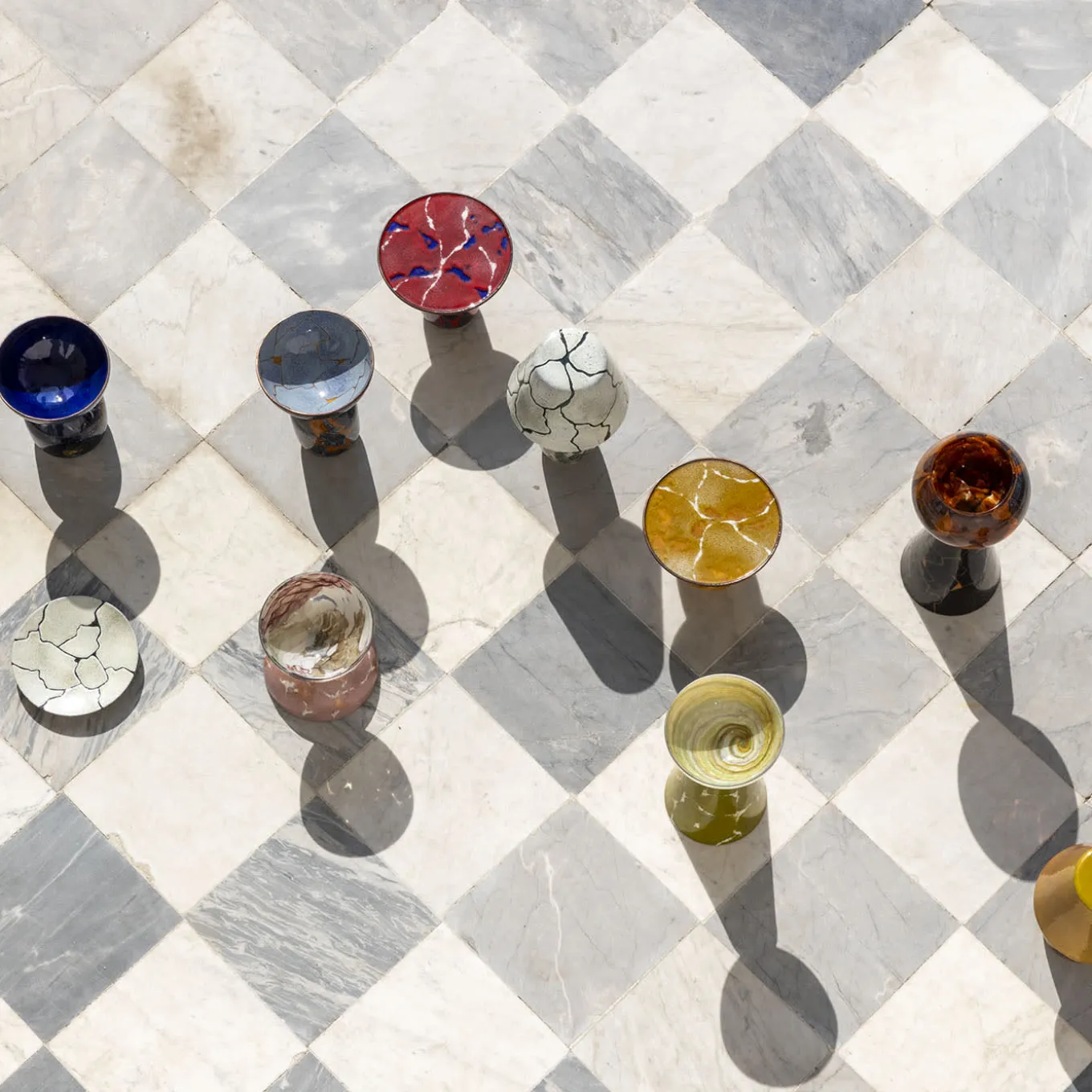 Alchimie Murano Glass Blue Lapis Centerpiece