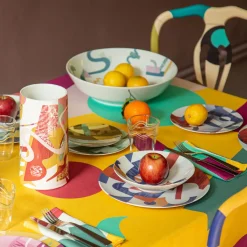 Alchimie Porcelain Soup Plate with Abstract Decor #3