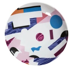 Alchimie Porcelain Soup Plate with Abstract Decor #6