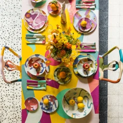 Alchimie Porcelain Soup Plate with Abstract Decor #6