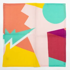 Alchimie set of 6 Linen Napkins with Abstract Decor