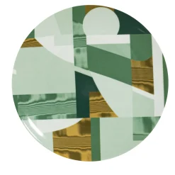 Alchimie Set of 2 Porcelain Dessert Plate with Abstract Decor#4