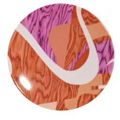 Alchimie Set of 2 Porcelain Bread Plate with Abstract Decor #5