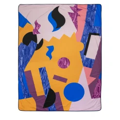 Alchimie Velvet Plaid With Abstract Decor