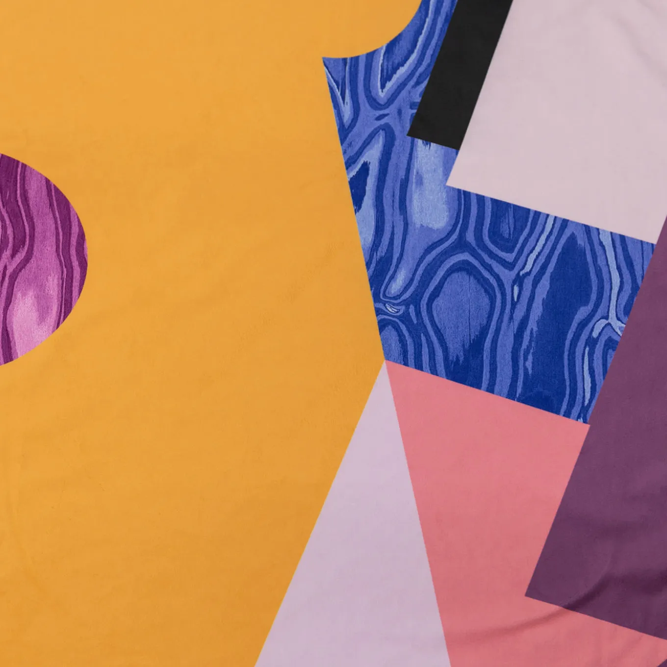 Alchimie Velvet Plaid With Abstract Decor