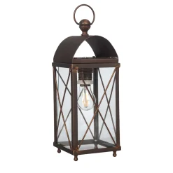 Alessia Square Burnished Brass Lantern