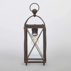 Alessia Square Burnished Brass Lantern