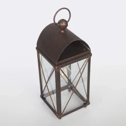 Alessia Square Burnished Brass Lantern
