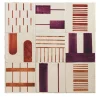 Alfabeto Set of 44 White and Purple Tiles by Margherita Rui