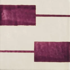 Alfabeto Set of 44 White and Purple Tiles by Margherita Rui