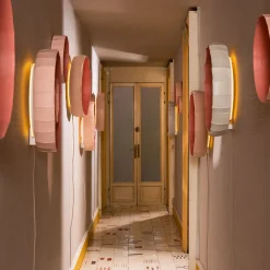 Alfabeto Set of 44 White and Purple Tiles by Margherita Rui