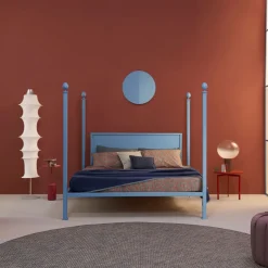 Alfio Azure Iron Double Bed