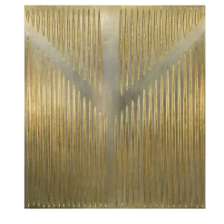 Algiz Wood Engraving with Gold & Silver Leaf by Giuseppe Caiafa