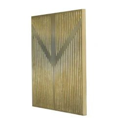 Algiz Wood Engraving with Gold & Silver Leaf by Giuseppe Caiafa