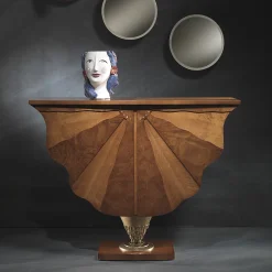 Ali di Farfalla Console in Briarwood and Walnut