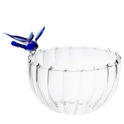 Ali in Volo Glass Bowl Blue Dragonfly