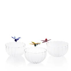Ali in Volo Glass Bowl Blue Dragonfly