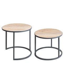Alicudi and Filicudi Travertine Set of 2 Coffee Tables