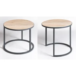 Alicudi and Filicudi Travertine Set of 2 Coffee Tables