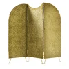 Aliseo 3-Panel Patterned Golden Fabric Room Divider