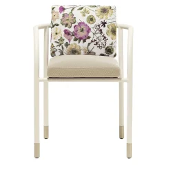 Aliya Cream Outdoor Dining Chair by Lorenza Bozzoli