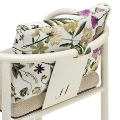 Aliya Cream Outdoor Dining Chair by Lorenza Bozzoli