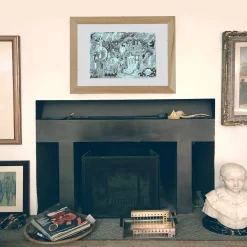 Alle Fresche Sorgenti - Pen Drawing on Colored Paper