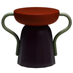 Allié Red Stool by Luca Nichetto