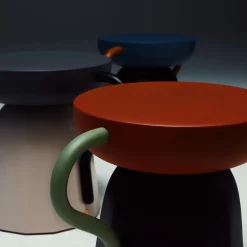 Allié Red Stool by Luca Nichetto