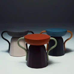 Allié Red Stool by Luca Nichetto