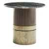 Alma-Decor ED/50 425 Side Table with Silver Paradiso Marble Top