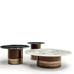 Alma-Decor ED/50 425 Side Table with Silver Paradiso Marble Top