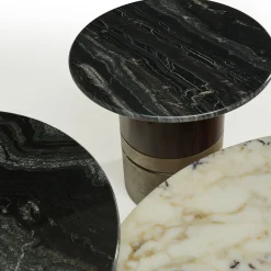 Alma-Decor ED/50 425 Side Table with Silver Paradiso Marble Top