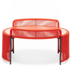 Altana Medium Round Red Coffee Table by Antonio De Marco