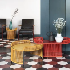 Altana Medium Round Yellow Coffee Table by Antonio De Marco