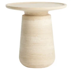 Altana Medium Travertine Side Table by Ivan Colominas