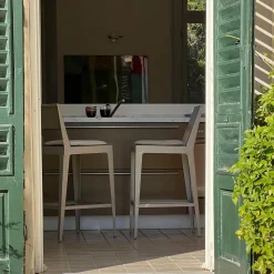 Alustool Gray Metal Stool