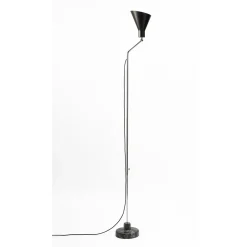 Alzabile Chrome and Black Floor Lamp by Ignazio Gardella