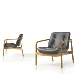 Amalfi Black-Leather Armchair