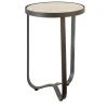 Amalfi Gray Round Side Table by Studio 63 in Stainless Steel