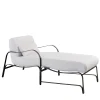 Amalfi White and Gray Chaise Longue by Studio 63 in Stainless Steel