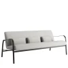 Amalfi White and Gray Sofa by Studio 63 in Stainless Steel