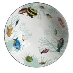 Amami Big Porcelain Bowl With Tropical Fish